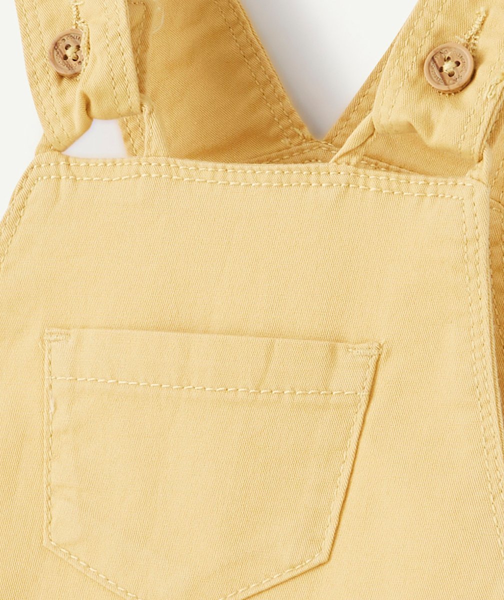 SALOPETTE COURTE JAUNE BÉBÉ GARÇON AVEC POCHES