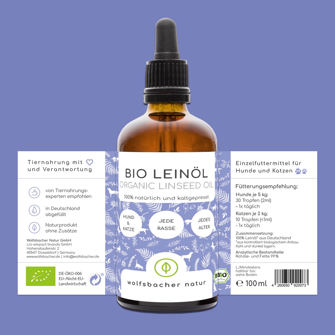 Wolfsbacher Natur Bio Leinöl 100 ml