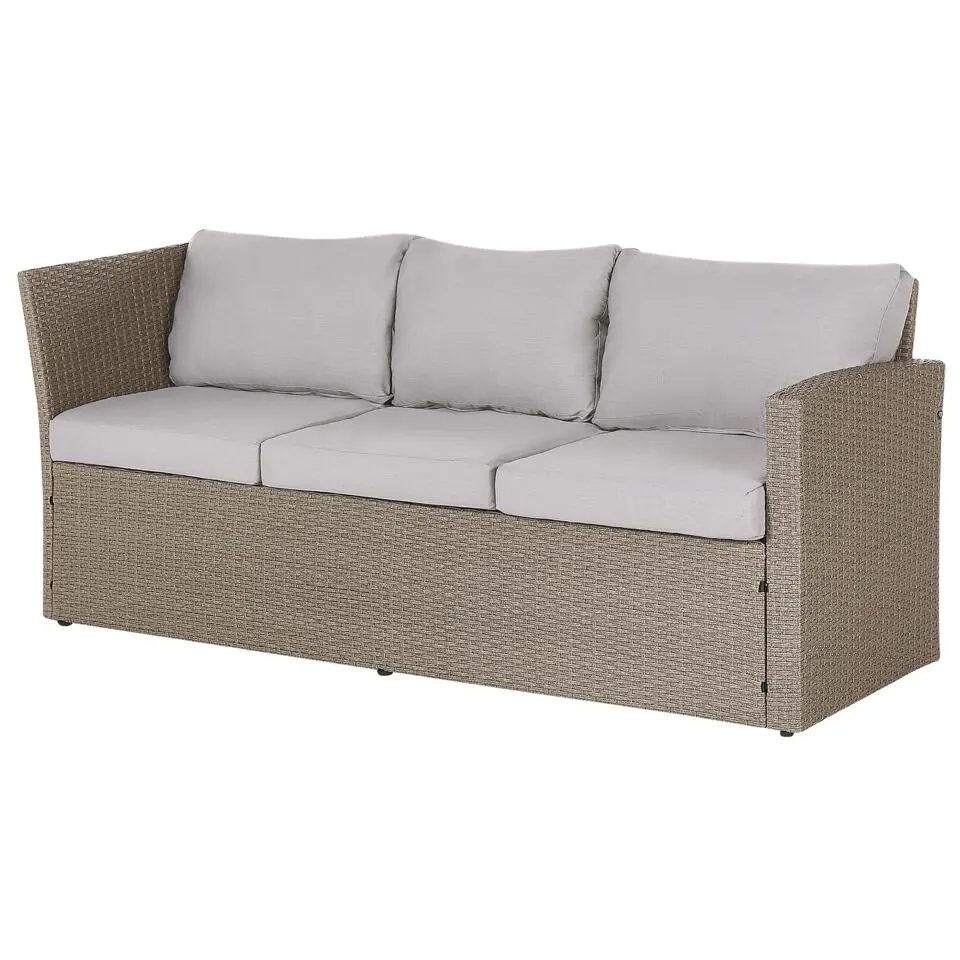 BARDI - Loungeset voor 5 - Natuurlijk - PE rotan