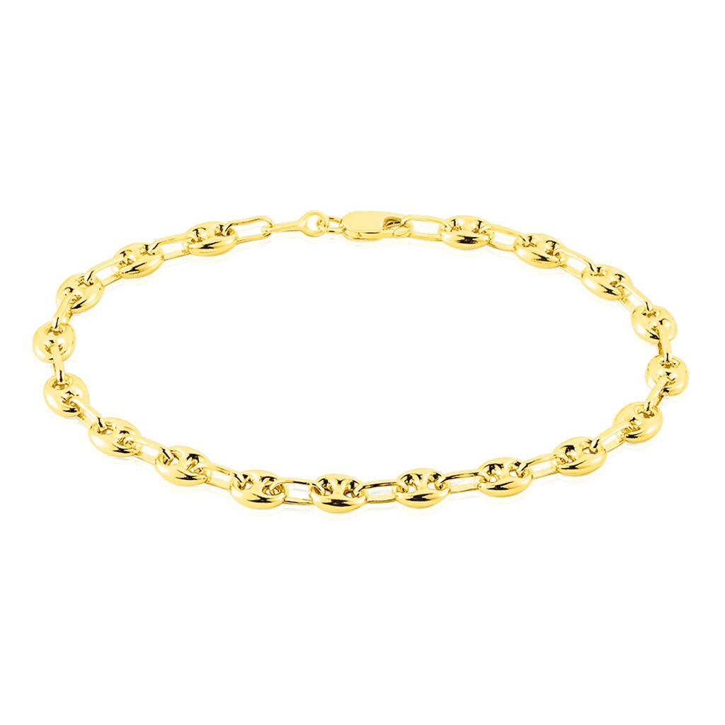 Bracelet Maille Dami Maille Grain De Café Or Jaune