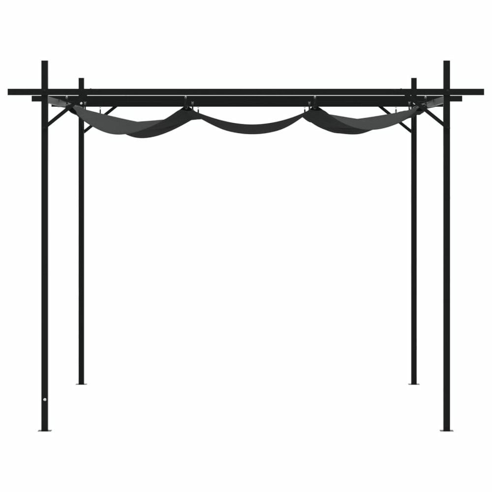 Pergola avec toit rétractable anthracite 295x292x230 cm