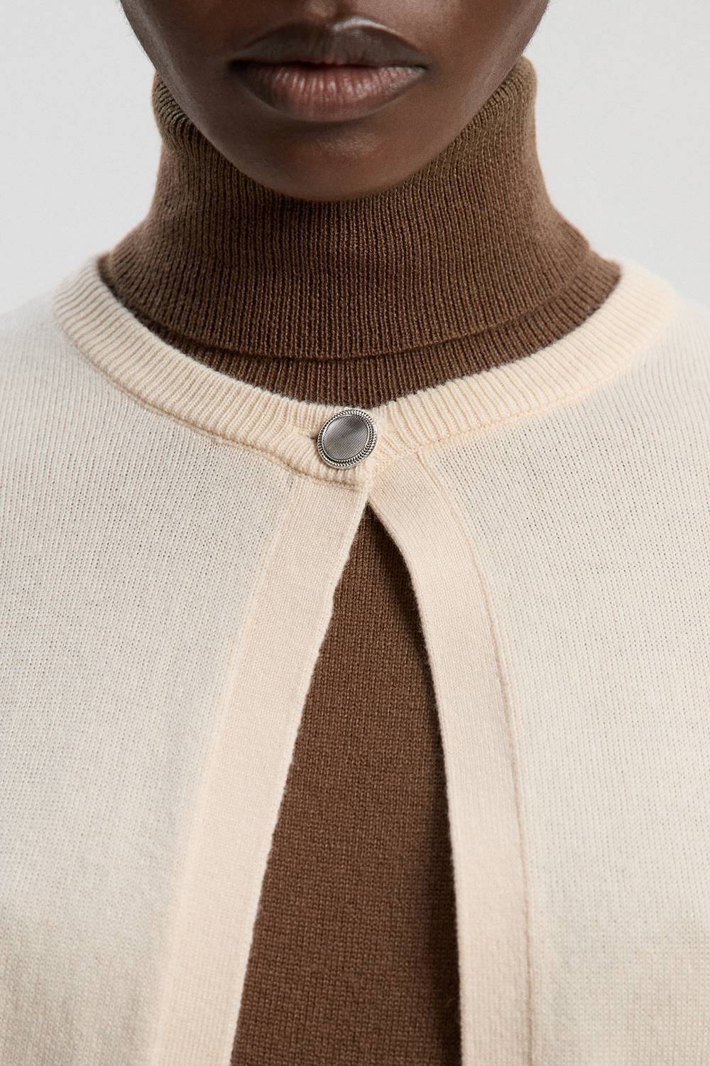 KarenMillen Cardigan en Maille Mélange Laine Cachemire