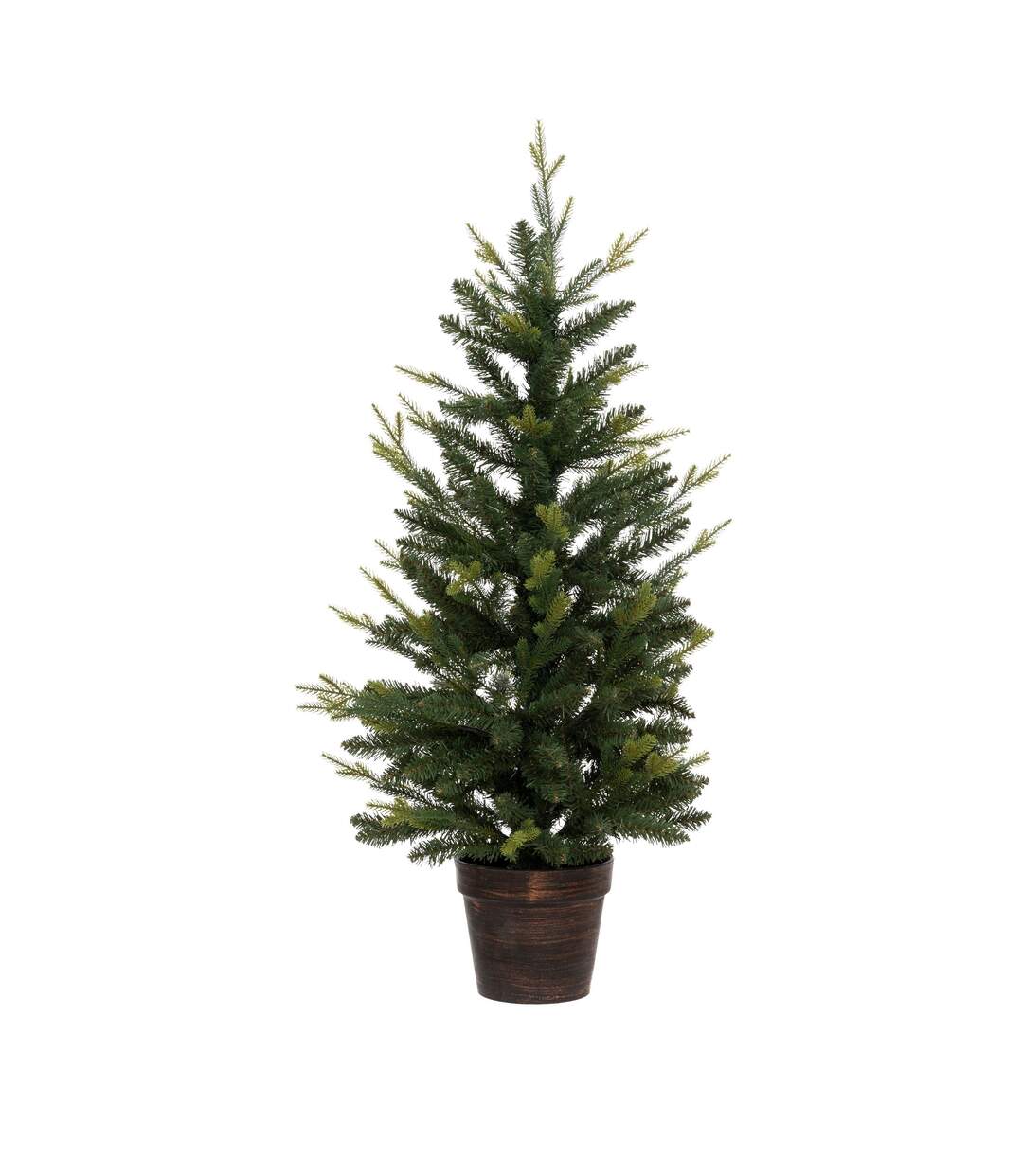 Sapin de Noël artificiel Helsinki en pot - H. 100 cm - Vert
