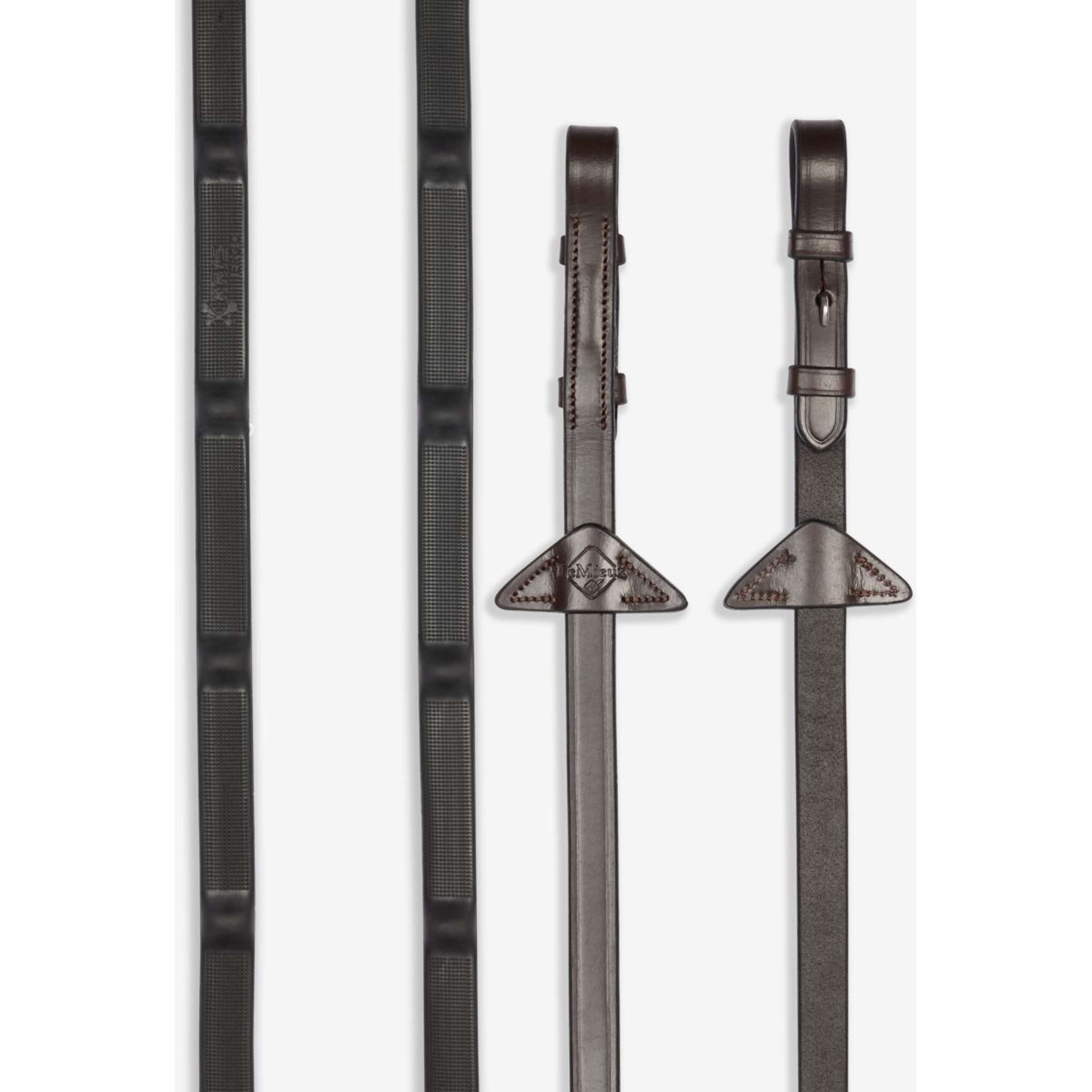 LeMieux Teugels Ergo Grip Rubber Havana