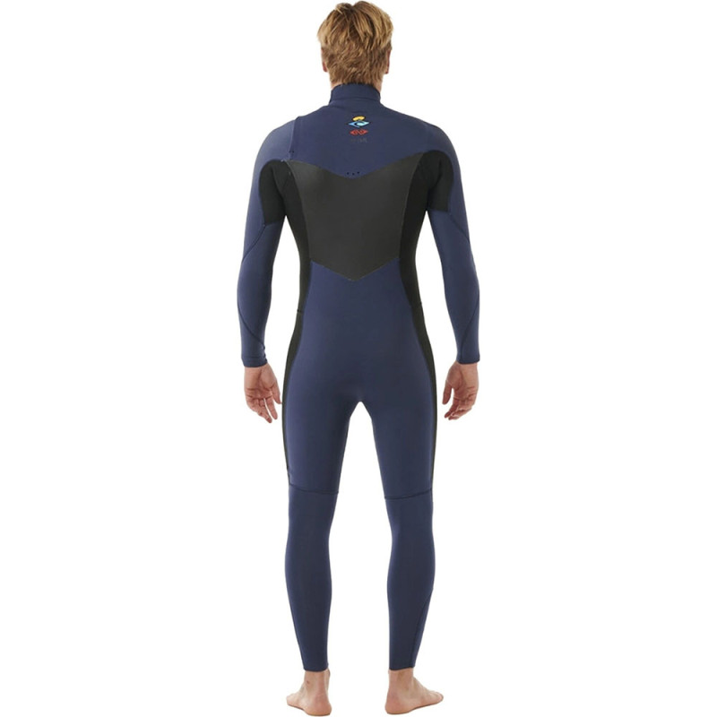 Combinaison rip curl dawn patrol 5-3 frontzip bleu