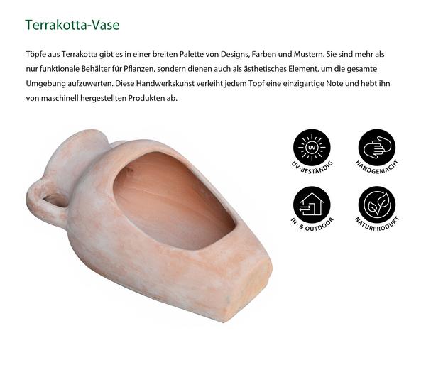 Dehner Terrakotta-Vase, 43,5 x 28 x 21 cm,