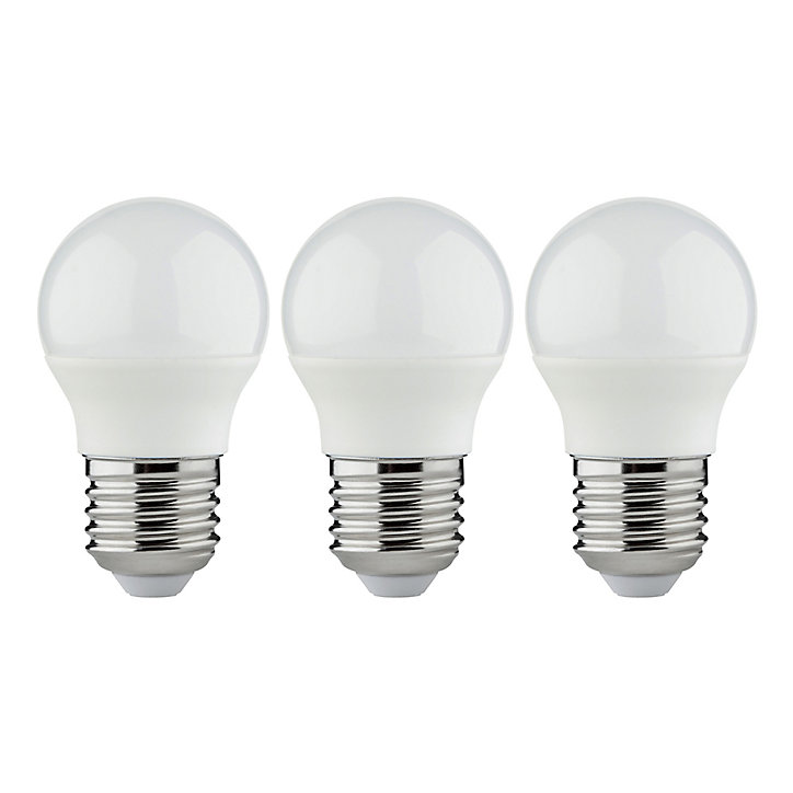 Lot 3 ampoules LED mini globe E27 470lm 4.2W = 40W Ø4.5cm Diall blanc chaud