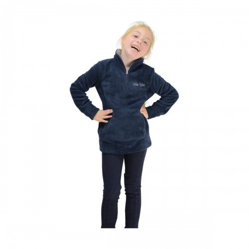 Moletom infantil Little Rider em fleece azul marinho