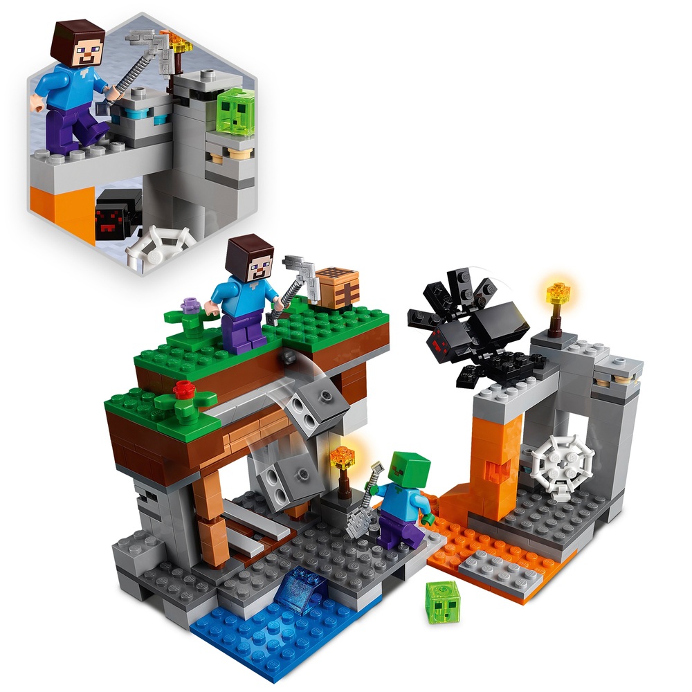 LEGO Minecraft 21166 Das verlassene Bergwerk-Set mit Figuren