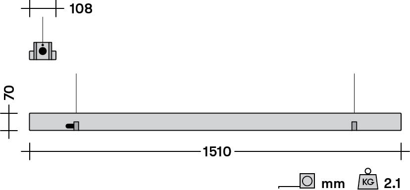 KILO hanglamp KiloLumen Tube Ebony