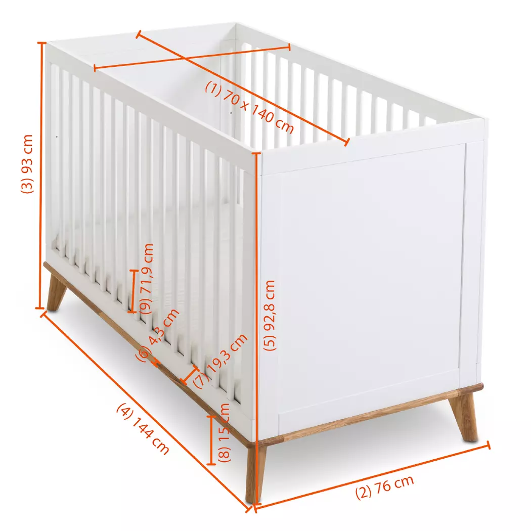 Babybett Vivo 70 x 140 cm