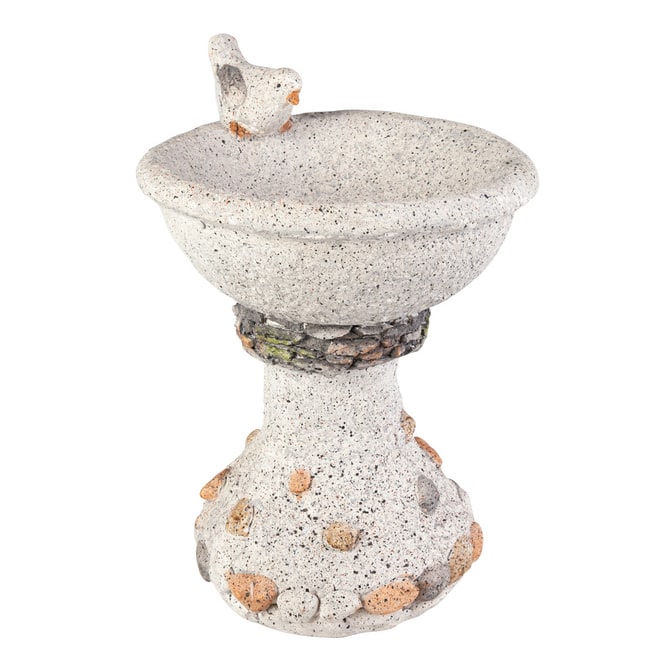 Vogeltränke - aus Magnesia - ca. 23,5 x 23,5 x 34 cm