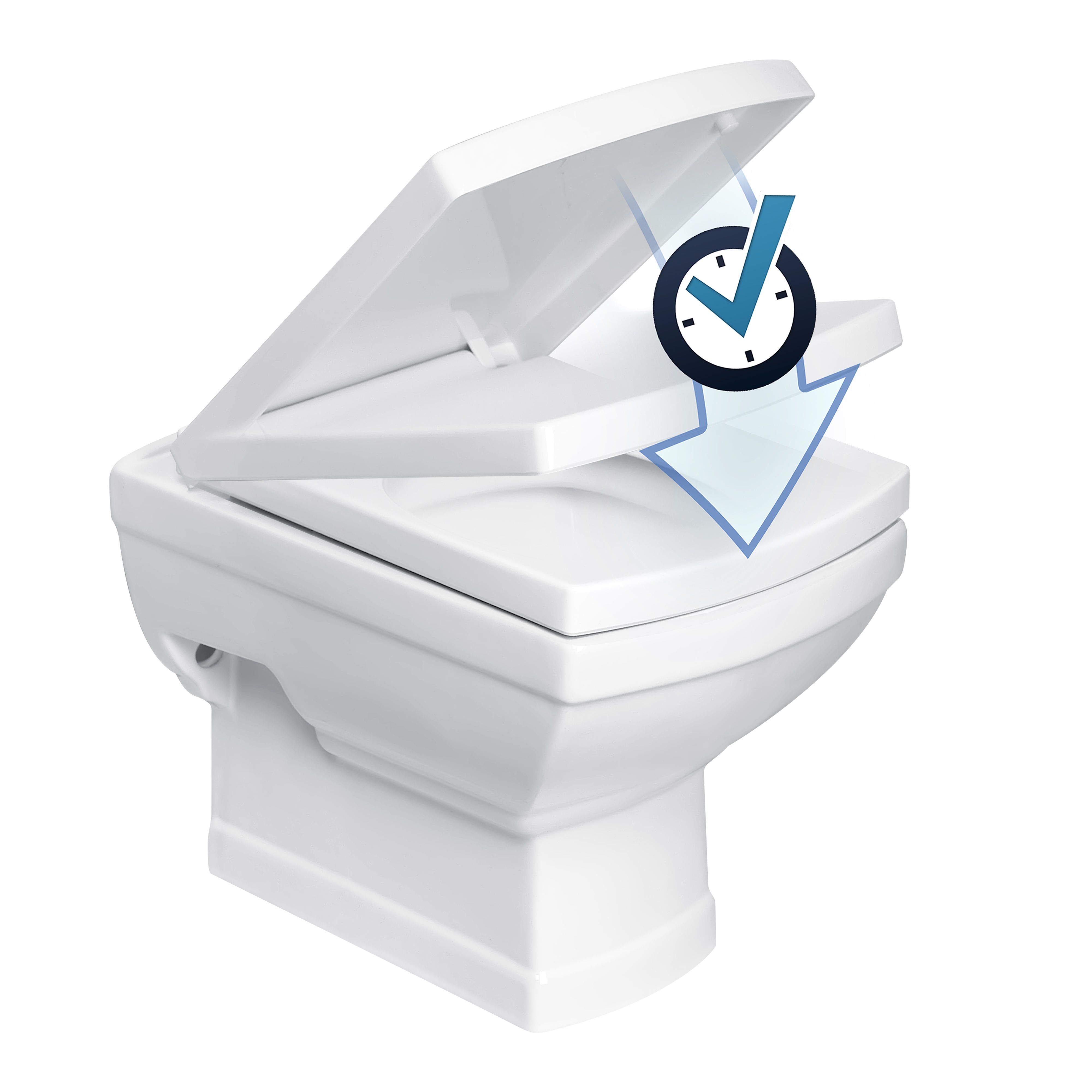 Kerra Kleopatra toiletpot met zitting wit 35x51cm