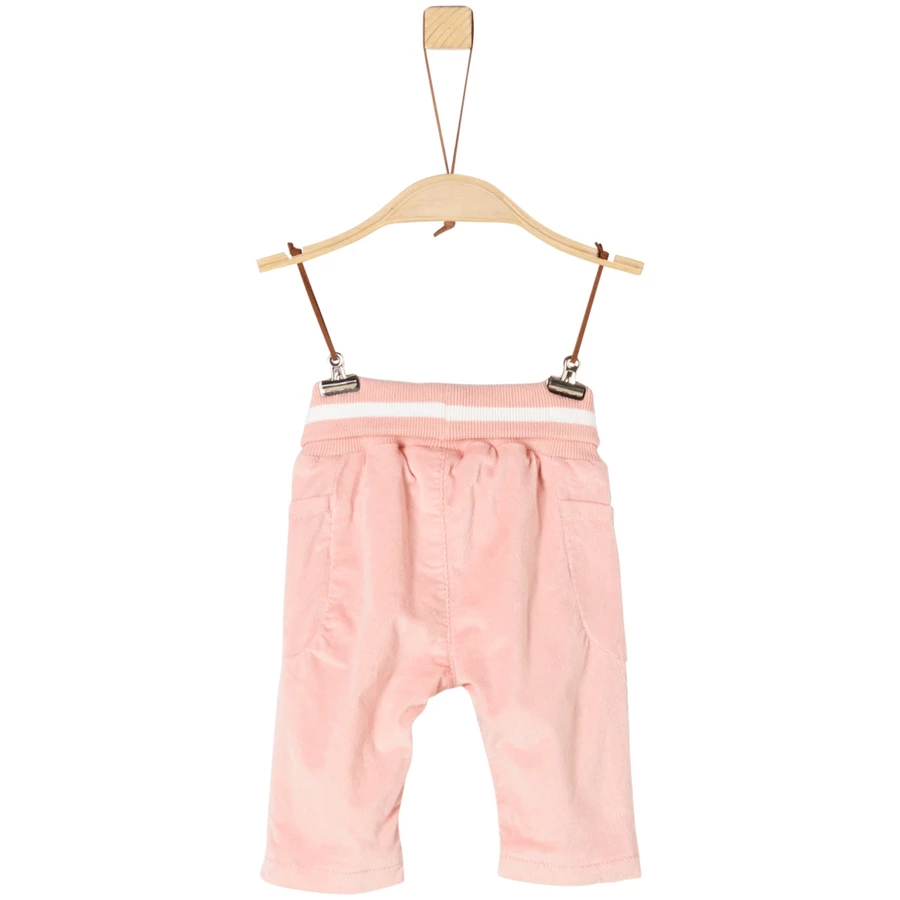 s.Oliver Girls Cordhose pink mit weißem Bund