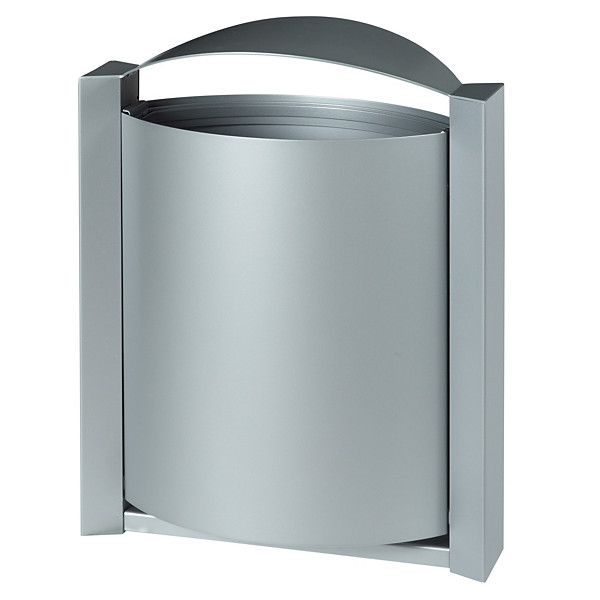 ROSSIGNOL Corbeille 40 L arkea murale - gris metal