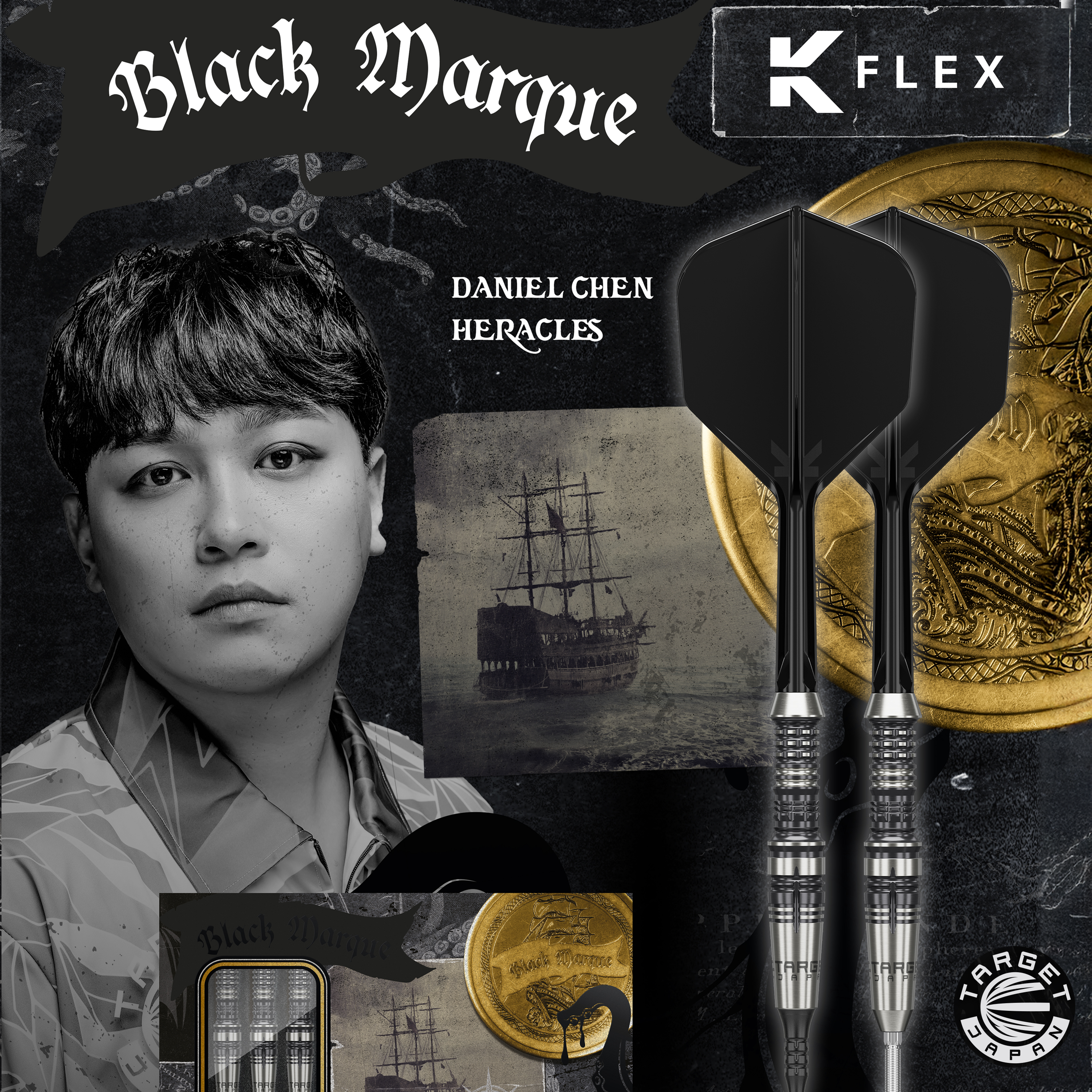 Target Japan - Swiss Point - Black Marque Heracles - Steeldart