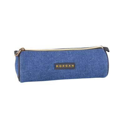 Trousse ronde Morgan - 1 compartiment - bleu - Hamelin