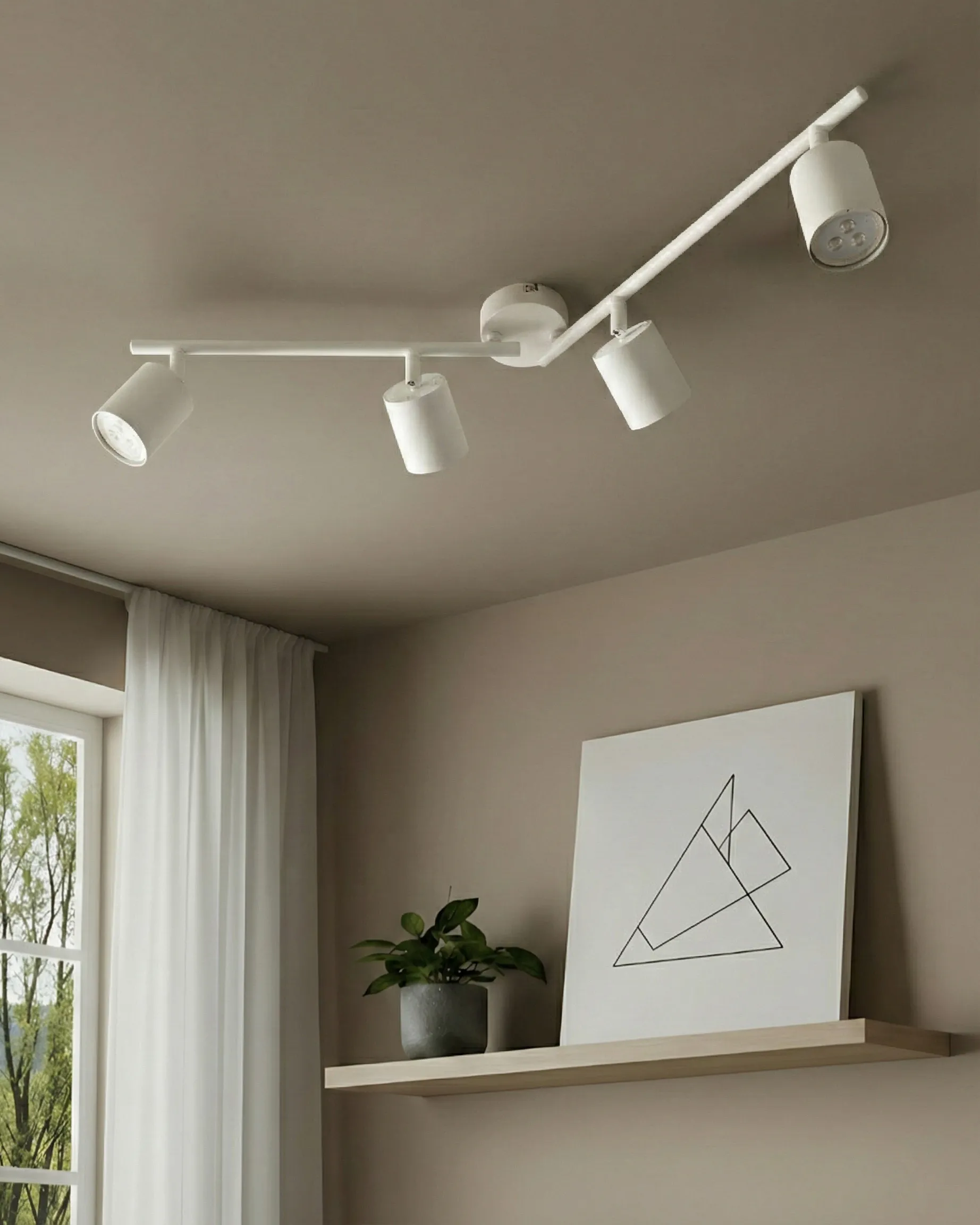 4-lichts spot NYANDO Metaal Wit