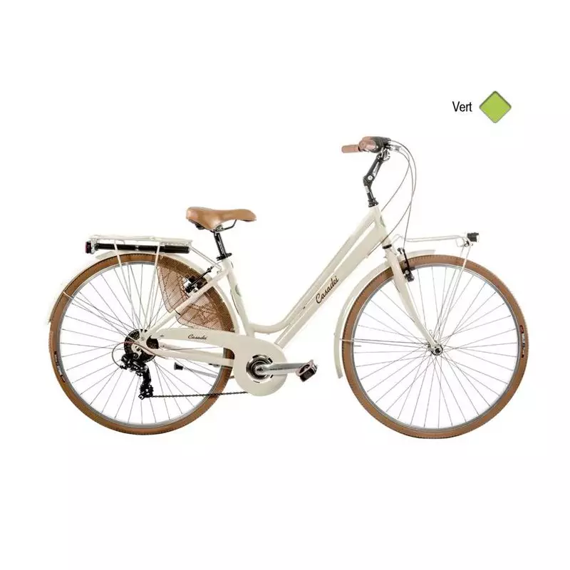 Vélo CASADEI vintage 28 femme 6v alu h44 Vert