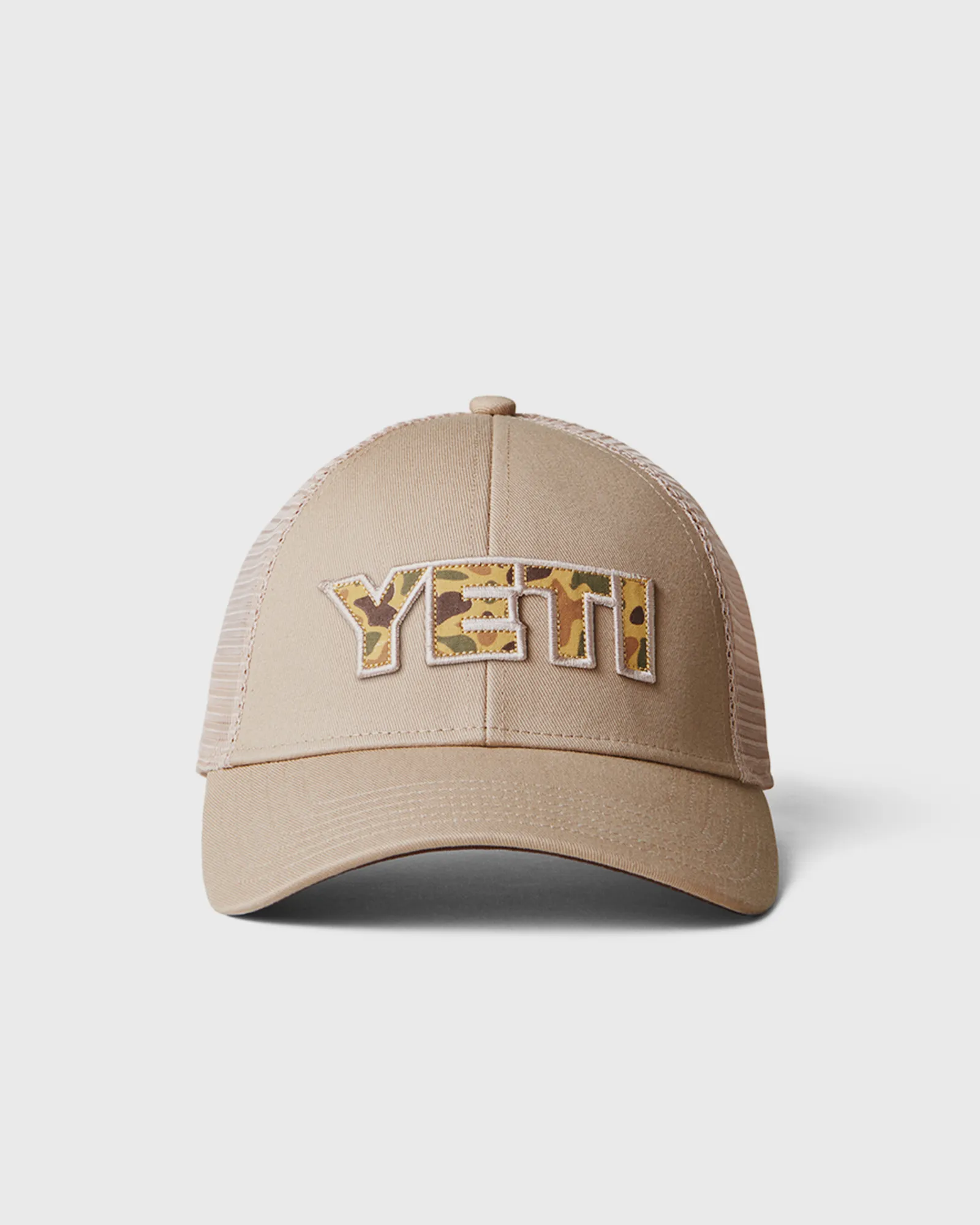 YETI Camo Logo Badge Low Pro Trucker Hat