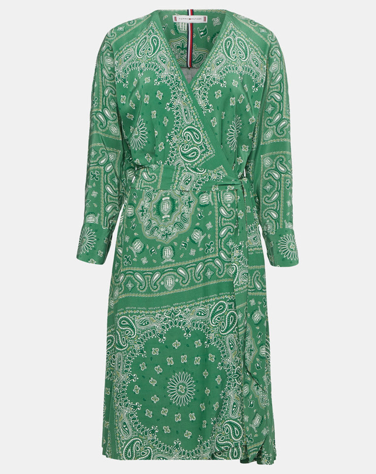 Tommy Hilfiger Robe midi imprimée bandana verte