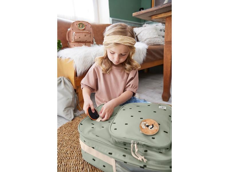Lässig Reisetrolley Happy Prints Light Olive Wasserabweisender Kinderkoffer