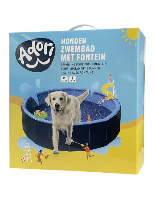 Adori Zwembad Met Fontein Blauw - Hondenspeelgoed