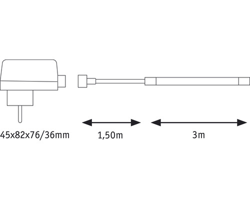 SimpLED Gebruiksklare Buiten Basis Strip Set 3 m 600 lm 3000 K 120 gecoate LED's 24 V