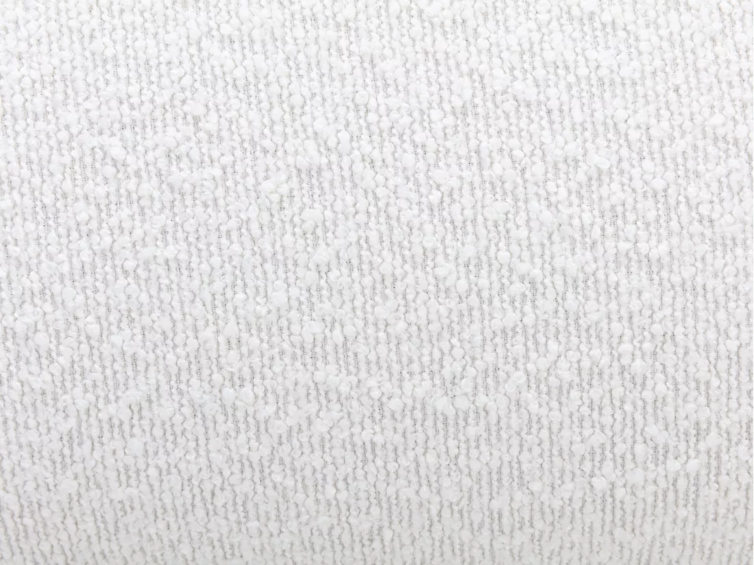 Fauteuil pivotant en tissu bouclette blanc POZETI