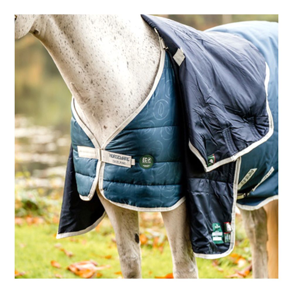 Horseware ECO LINER 400G - Doublure teal eco print/grey