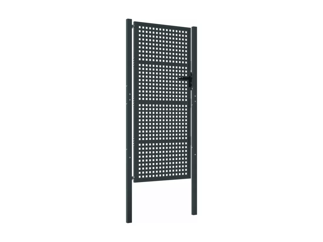Portail de jardin anthracite 105x225 cm acier