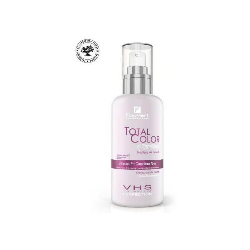 Pack cheveux colorés avec lait sans rinçage Eclat Total Color Fauvert Professionnel