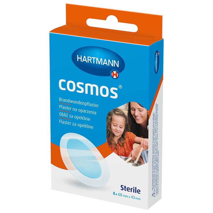 cosmos® Brandwundenpflaster 68 mm x 43 mm steril, 8 St