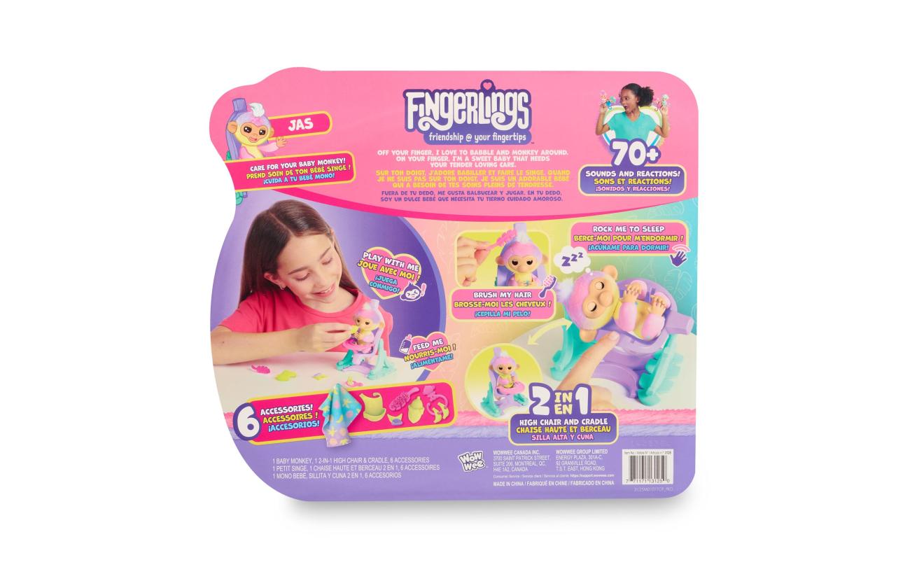 Fingerlings geel aapje Posie met speelset