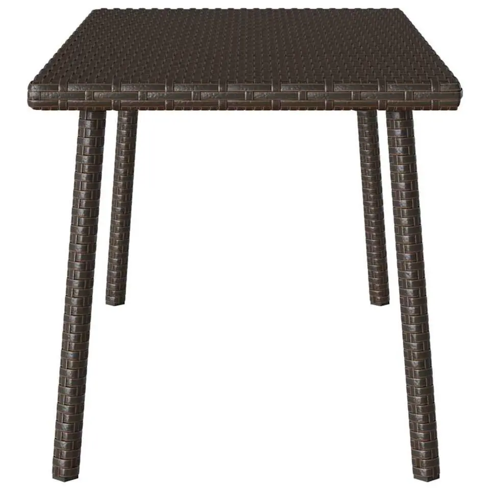 vidaXL - Tuin Salontafel - Bruin - Poly rattan - 80 x 40 x 37 cm
