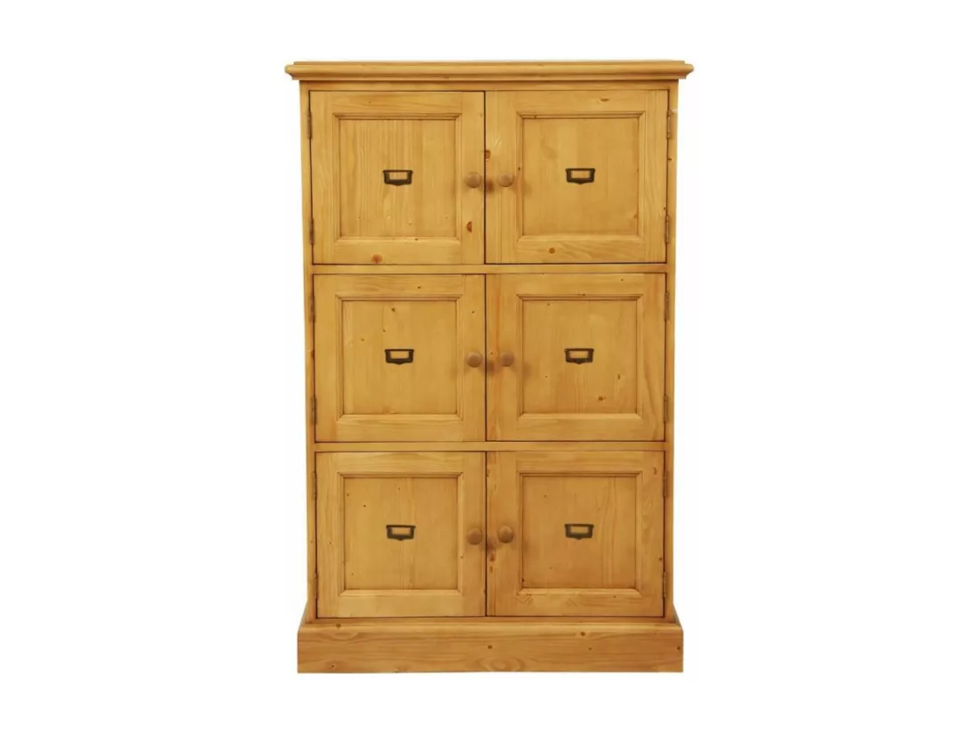 Meuble à classeur 6 portes Bois Marron - Natural Interior's
