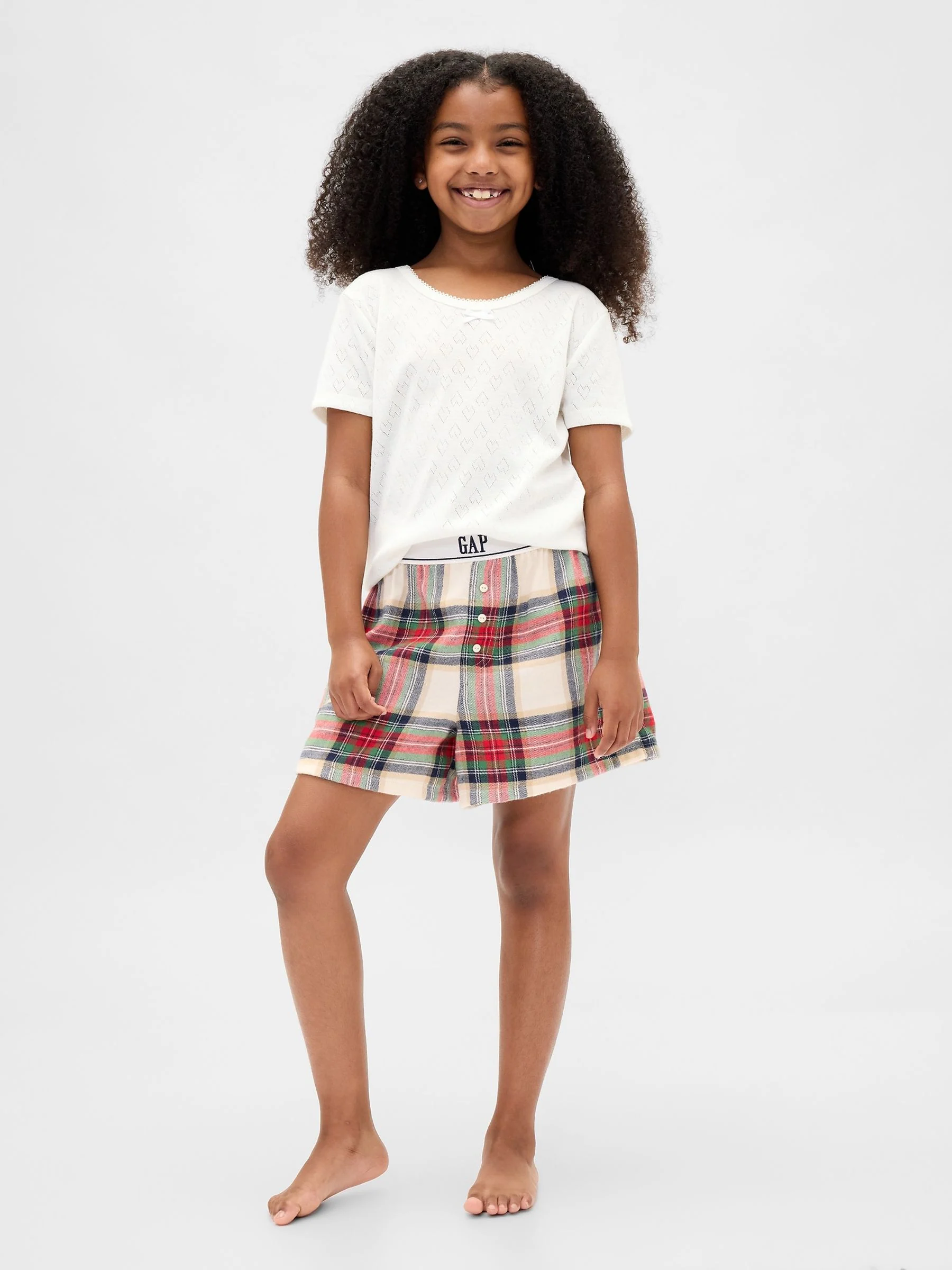 Gap Bijpassende Familie Kerstmis Pyjama's Shorts (5-13jr)