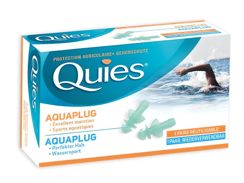 Quies Ohrstöpsel Aquaplug 2 Stück Gehörschutz fürs Schwimmen