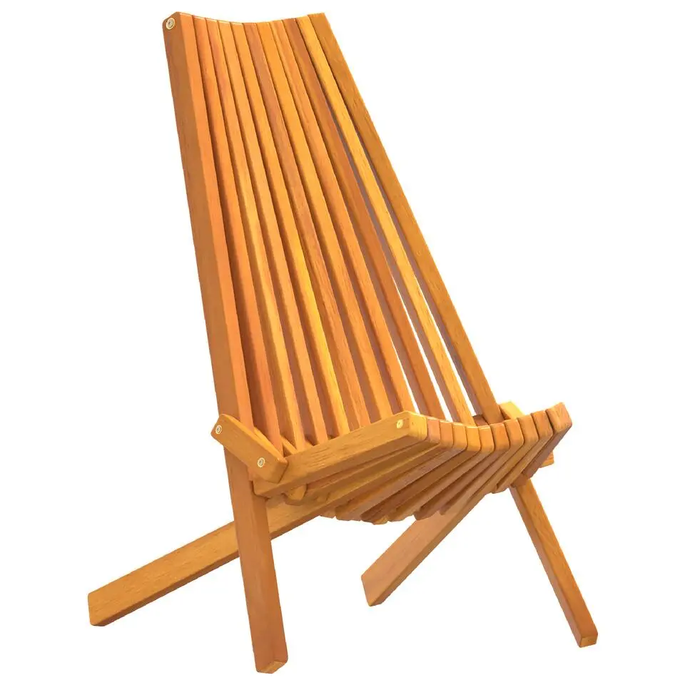 vidaXL - Opvouwbare tuinstoelen - Bruin - Hout - 56x69x84 cm - 2 stuks