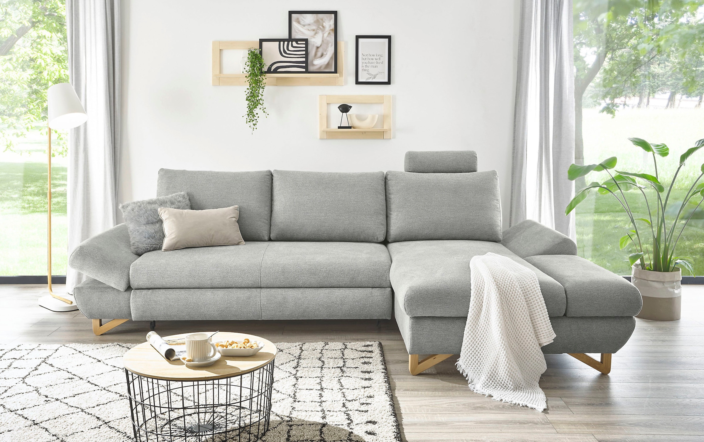 Home affaire Schlafsofa »City/Giron« komfortable Bettfunktion (Liegefläche 245 x 138 cm), sowie Bettkasten