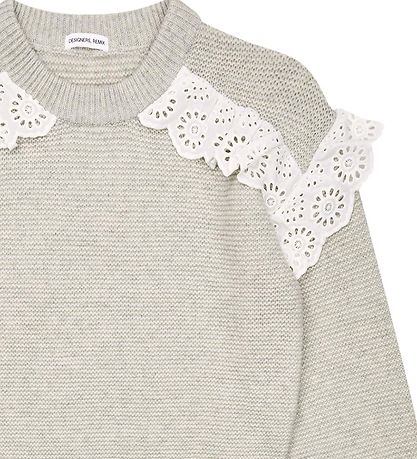 Designers Remix Bluse - Wolle - Strick - Carmen - Haferflocken