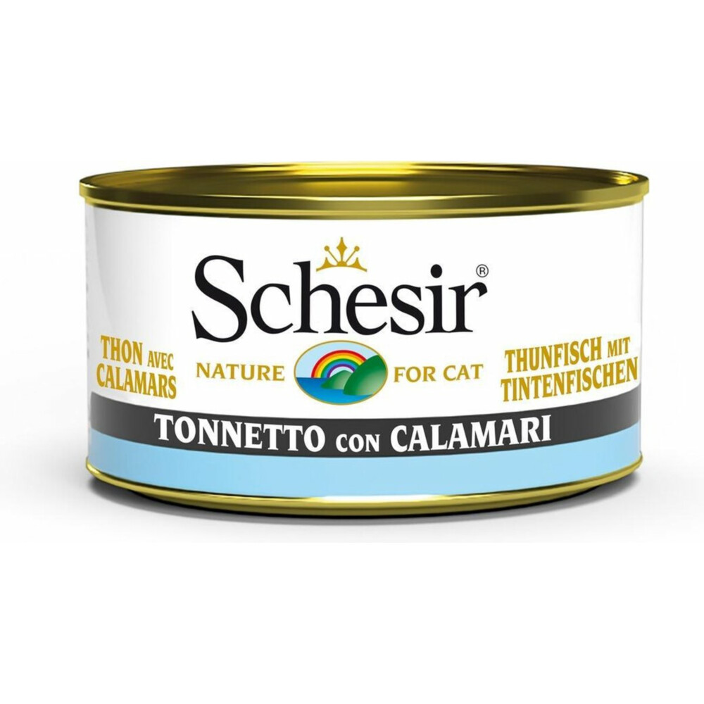 14x Schesir Kattenvoer Tonijn en Inktvis85 gr