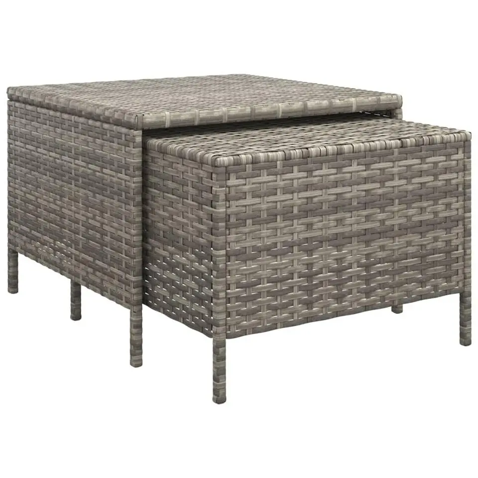 vidaXL - Loungeset - Grijs - Poly rattan
