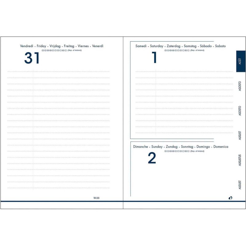 Agenda journalier Quo Vadis Textagenda - année scolaire 2026/2027 - 12 x 17 cm
