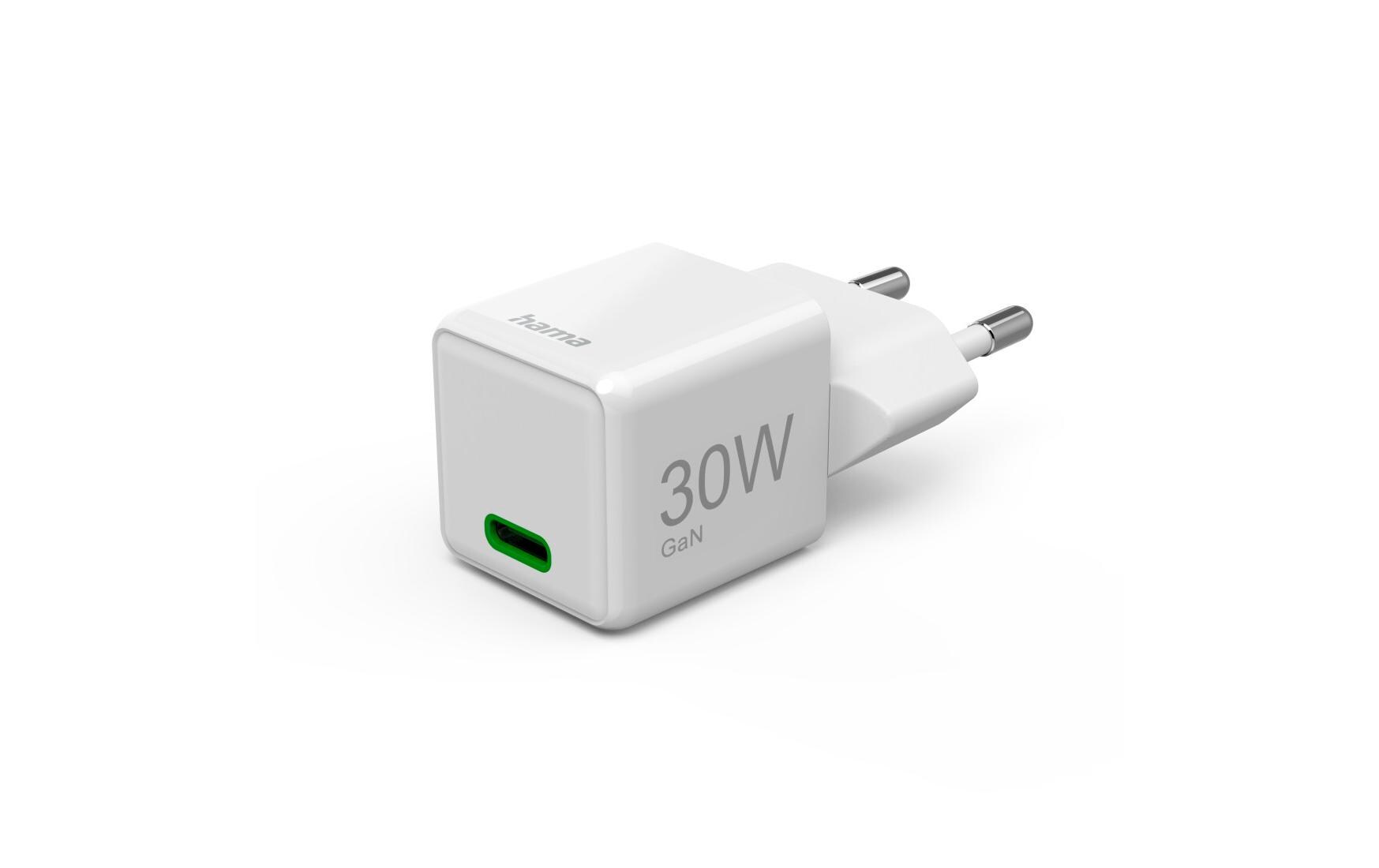 USB-Wandladegerät Gan charger USB-C 30 W WeissSuper-Mini-GaN-Ladegerät USB-C