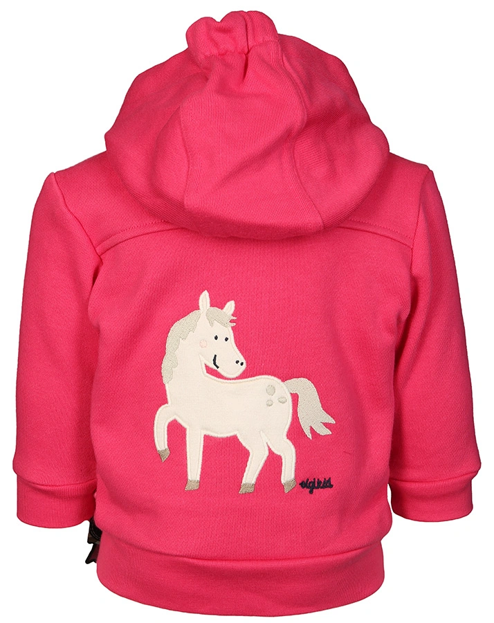 Sweatjacke SPARKLING PONY mit Kapuze in pink