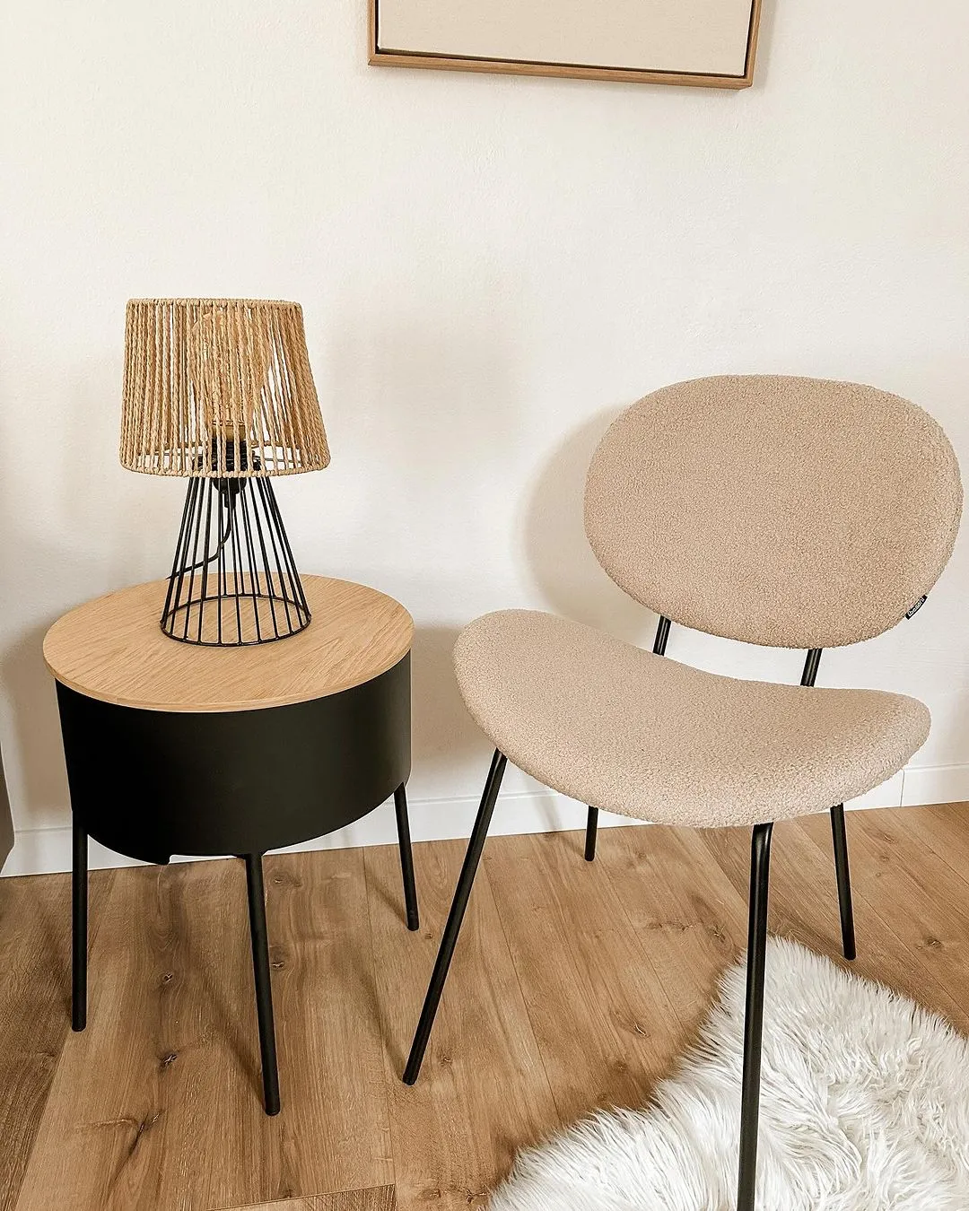 Set van 2 eetkamerstoelen LUANA Bouclé Taupe