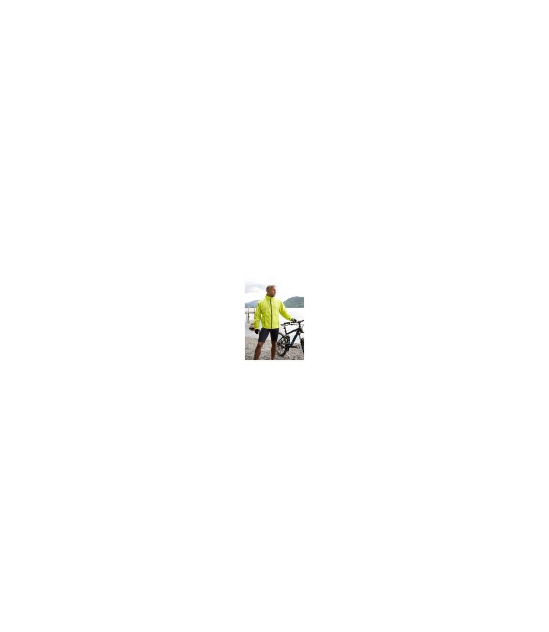 veste coupe-vent imperméable cycliste running S185X - jaune citron