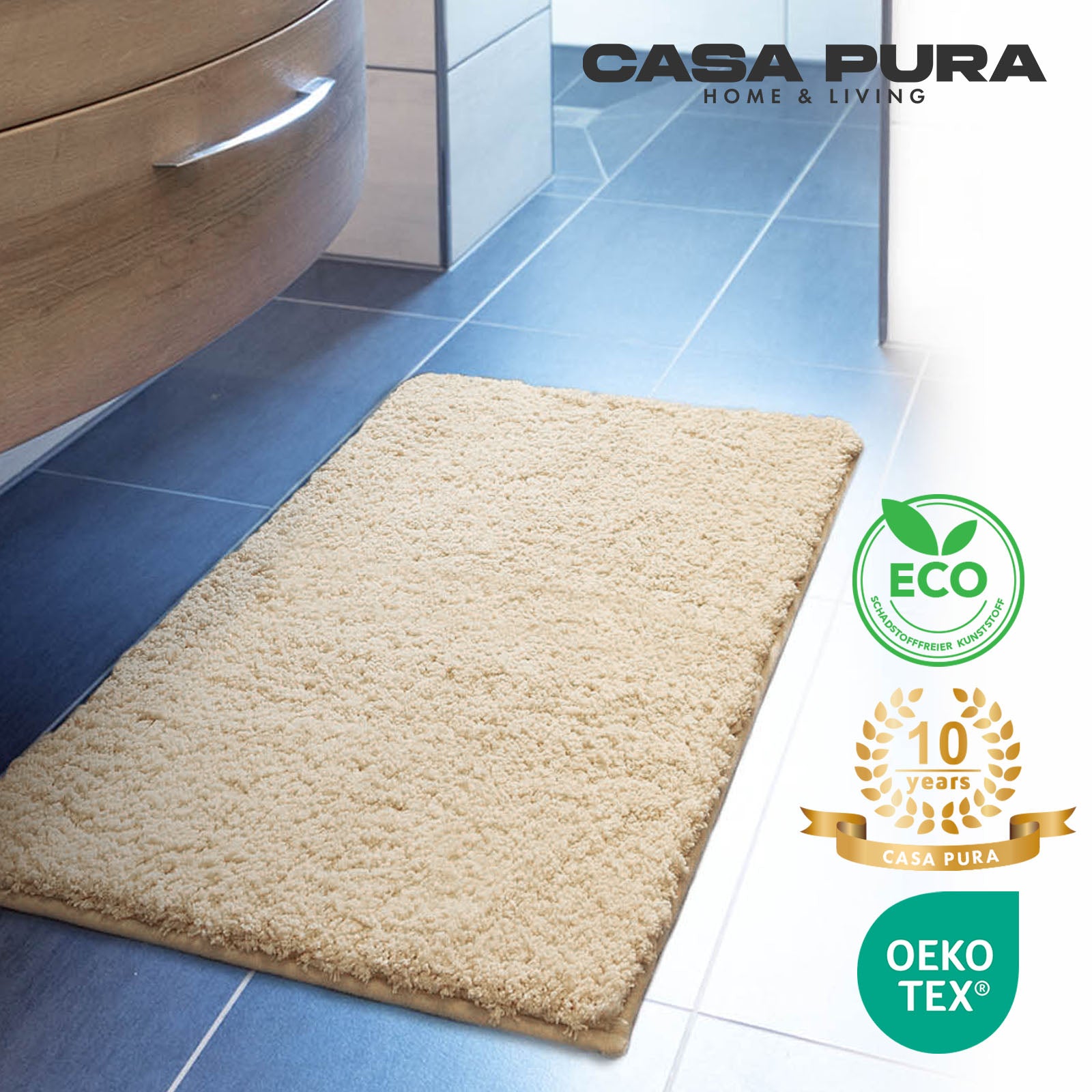Casa Pura Badematten | Sky Uni | Creme Beige