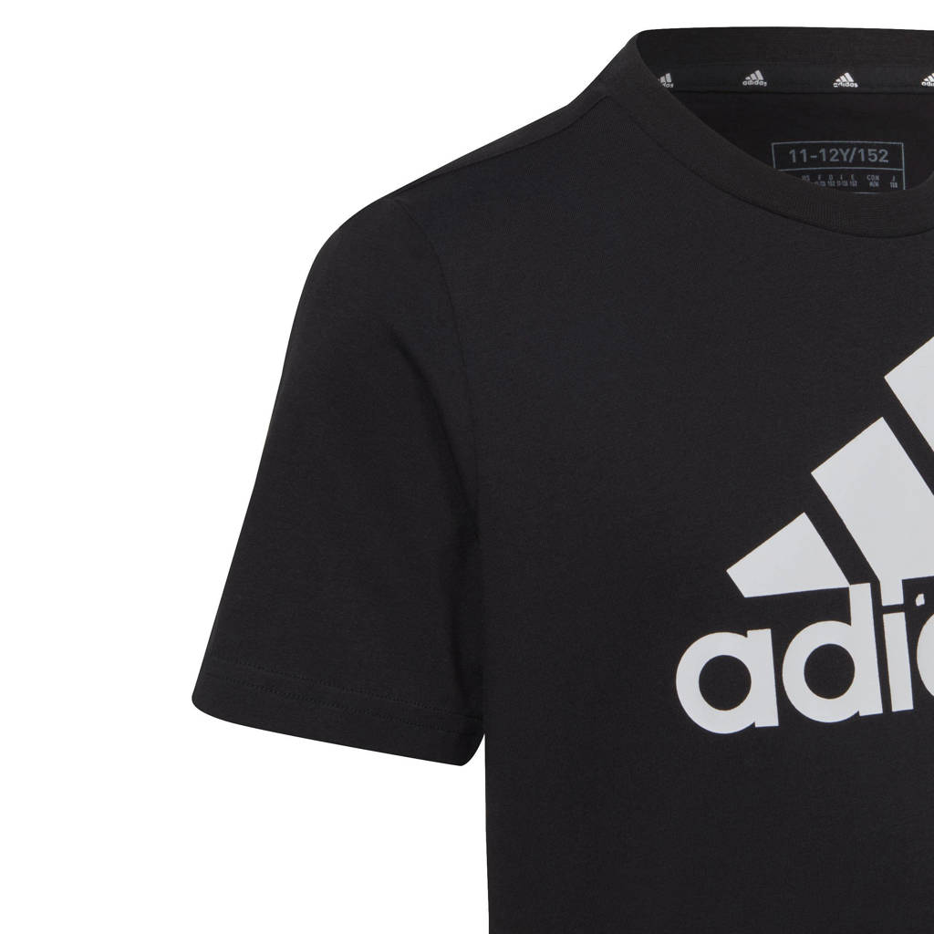 adidas T-shirt zwart/wit